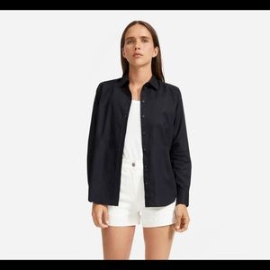 Everlane silk cotton button up shirt